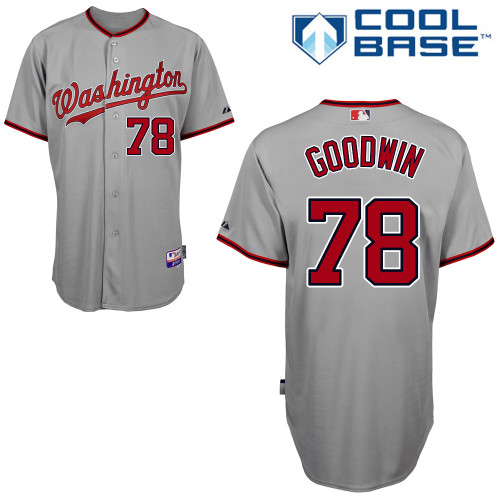 Brian Goodwin #78 Youth Baseball Jersey-Washington Nationals Authentic Road Gray Cool Base MLB Jersey